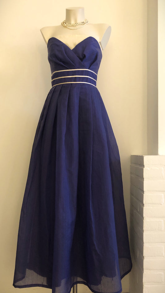 Purple 50s evening dress