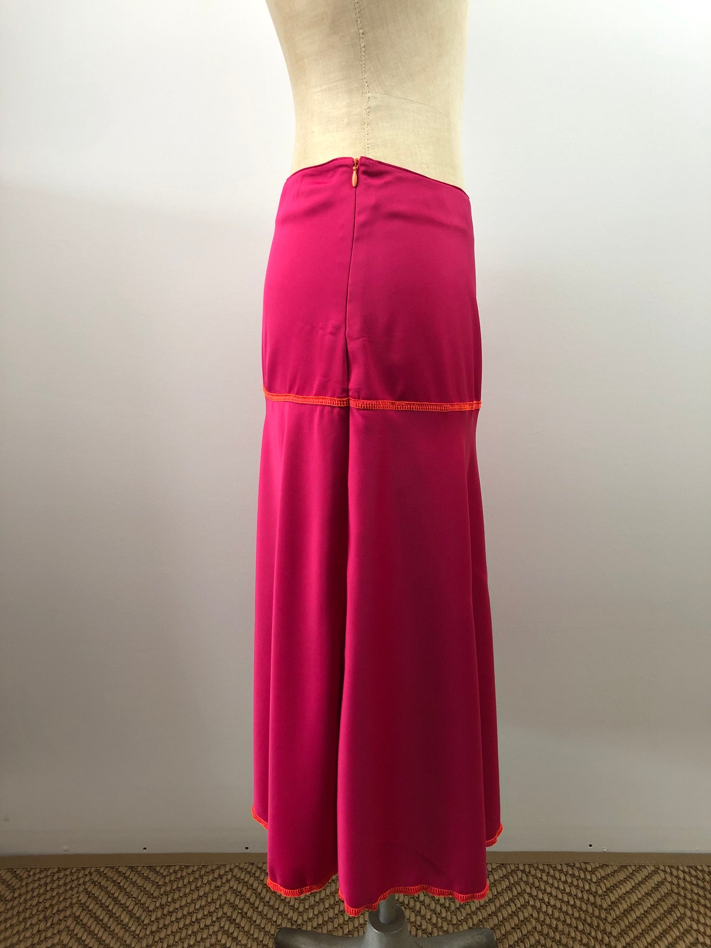 Satin handmade summer skirt