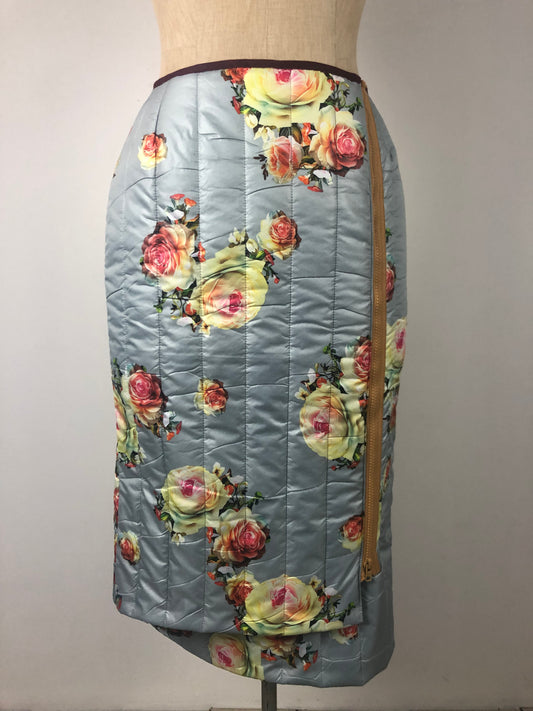 Padded skirt with flower print homemade