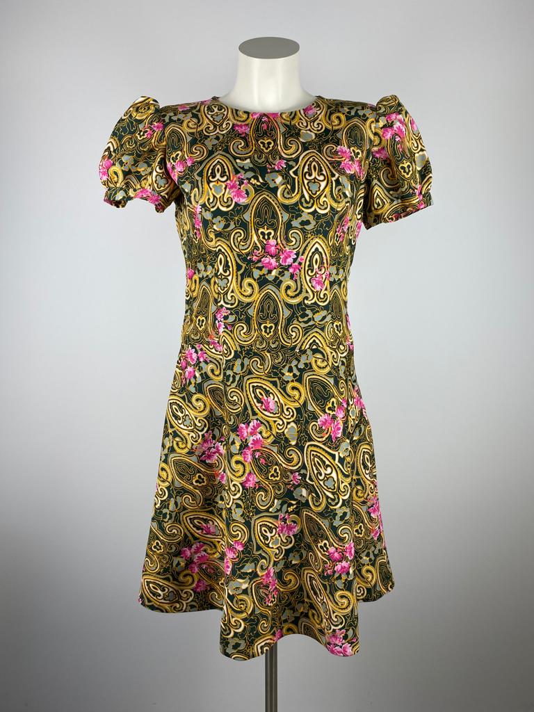 Gebloemde 70s vintage jurk