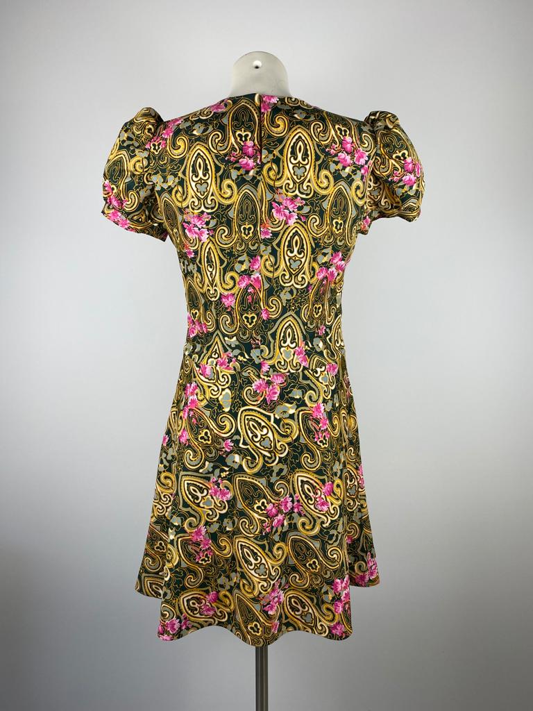 Gebloemde 70s vintage jurk