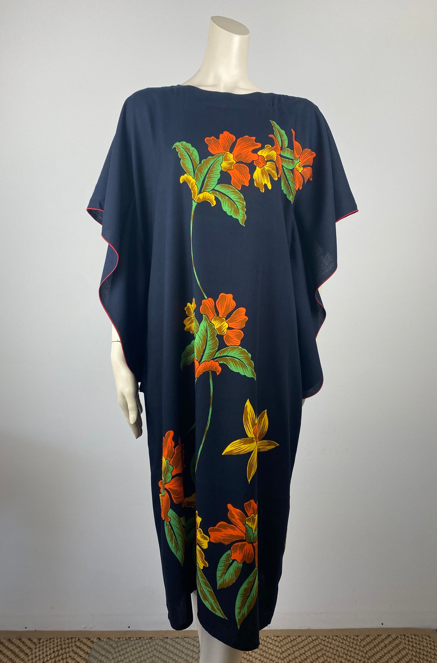 Vintage Kimonokleid Blumen