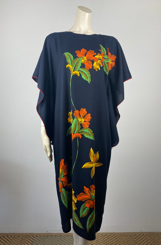 Vintage Kimono jurk bloemen