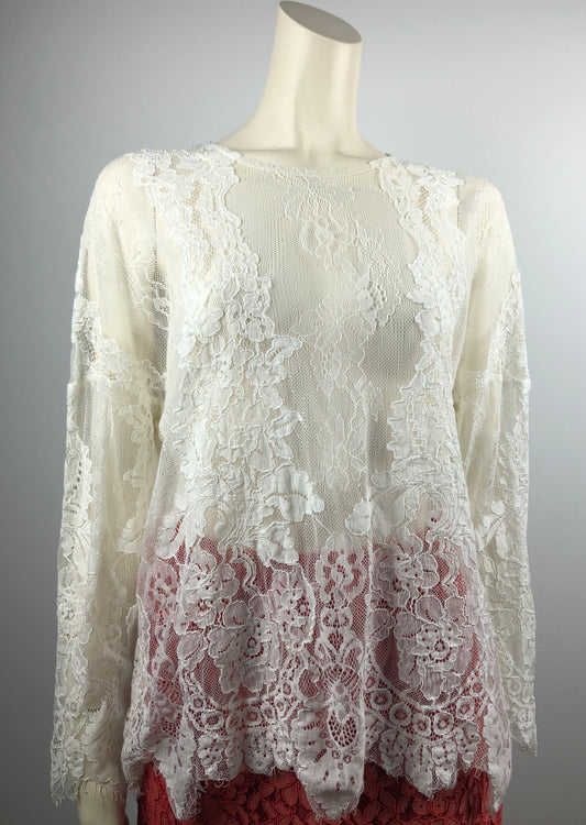 White lace blouse, Marc Aurel