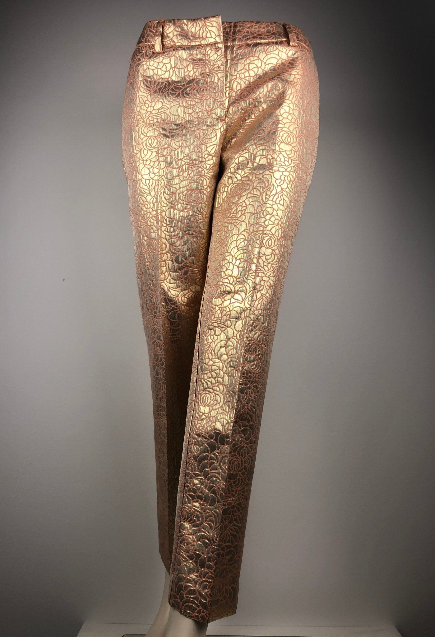 Broek van lamé in goud/apricot - B.backPre - loved